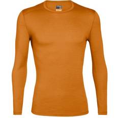 Men - Orange Base Layers Icebreaker Men's Merino 200 Oasis Long Sleeve Crewe Thermal Top - Cavern