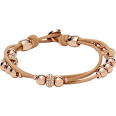 Wrist wrap Fossil Rondel Wrist Wrap Bracelet - Brown/Rose Gold/Transparent