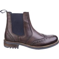 Textile Chelsea Boots Cotswold Cirencester Brogue - Brown