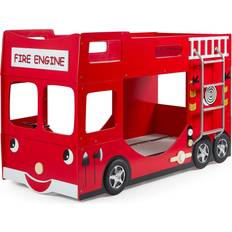 Rouge Lits mezzanines Vipack Fire Truck Bed 35.4x78.7"