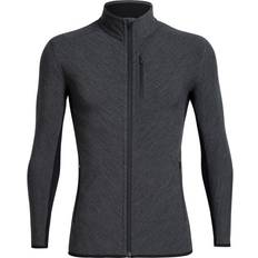 Slim-fit Jacken Icebreaker Merino Descender Long Sleeve Zip Jacket - Jet Heather/Black