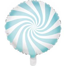 Blue Text & Theme Balloons PartyDeco Foil Ballons Candy White/Light Blue