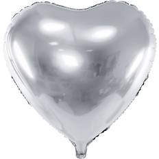 Valentinsdag Tekst- & Temaballoner PartyDeco Foil Ballons Heart 61cm Silver