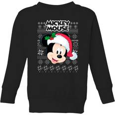 Poliéster Jerséis de Navidad Disney Classic Mickey Mouse Sudadera - Negra