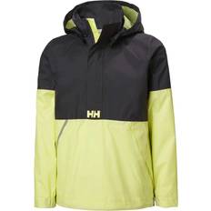 Verdeckter Reißverschluss Regenjacken Helly Hansen Jr Active Rain Anorak Jacket - Ebony (41697-980)