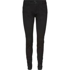 Vero Moda Normal Waist Slim Seven Shape Up Fit Jeans - Black