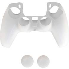 Ps5 controller grip Teknikproffset PS5 Controller Silicone Grip and 2 x Silicone Hat - White