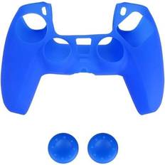 Ps5 controller grip Teknikproffset PS5 Controller Silicone Grip and 2 x Silicone Hat - Blue