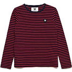 Wood Wood Børnetøj Wood Wood Kid's Kim Long Sleeve - Navy/Red Stripes