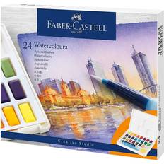 A base de agua Acuarelas Faber-Castell Watercolours in Pans 24ct Set