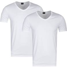 Hugo boss v neck HUGO BOSS V-Neck Slim Fit T-shirt 2 Pack - White