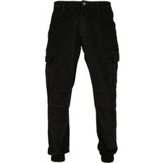 Urban Classics Corduroy Cargo Jogging Pants - Black