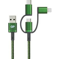 GP Batteries USB A-USB MIcro B/USB C/Lightning 1m