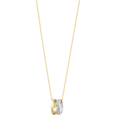 Georg Jensen 18K White & Yellow Gold Fusion Diamond Puzzle Inspired Pendant Necklace, 17.72