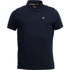 Barbour Men Polo Shirts Barbour Tartan Pique Polo T-shirt - New Navy