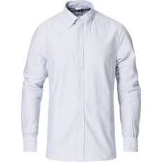 Stenströms Slimline Striped Casual Oxford Shirt - Blue