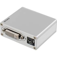 Thunderbolt till hdmi kabel Deltaco DisplayPort/DVI-HDMI/VGA Thunderbolt Adapter F-F