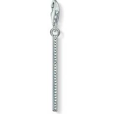 Thomas Sabo Charm Club Vertical Bar Short Charm - Silver/White