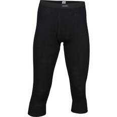 Wool Three Quarter Long Johns - Black