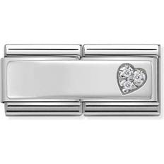 Nomination charms Nomination Composable Classic Heart Double Link Charm - Silver/Transparent