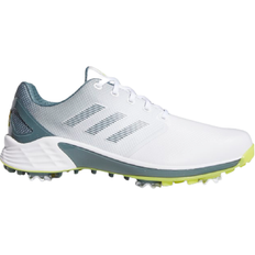 Rubber - Women Golf Shoes adidas ZG21 Wide M - Cloud White/Acid Yellow/Blue Oxide