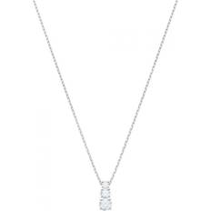 Attract Trilogy Round Pendant - Silver/White