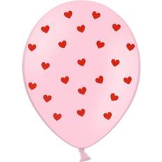 Kærlighed Latexballoner PartyDeco Latex Ballons Hearts 30cm Pastel Baby Pink 6-pack