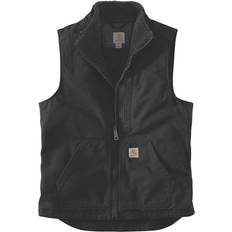 Bomuld - M - Sort Overtøj Carhartt Sherpa-Lined Mock Neck Vest - Black