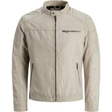 Men - Viscose Jackets Jack & Jones Faux Suede Jacket - Beige/String