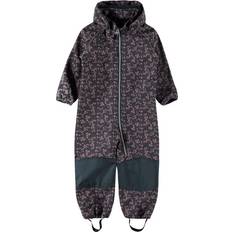 Name It Azul Monos Soft Shell Name It Alfa Floral Print Softshell Suit - Omber Blue (13177710)