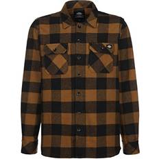 Marrone - Uomo Camicie Dickies New Sacramento Shirt Unisex - Brown Duck