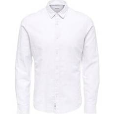 Elastan / Lycra / Spandex Skjorter Only & Sons Solid Shirt - White