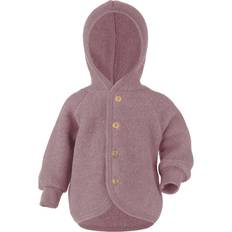 18-24M Cardigans ENGEL Natur Fleece Cardigan with Hood - Rosewood Melange (575520 -051E)