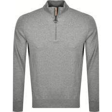 Barbour Cotton Half Zip Sweater - Grey Marl