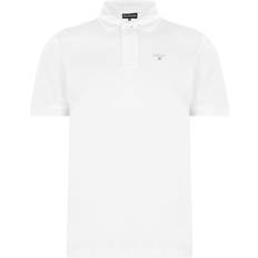 Barbour Tartan Pique Polo Shirt - White/Dress