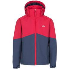 Abnehmbare Kapuze Regenjacken Trespass Kid's Dexterous Waterproof Jacket - Red/Navy