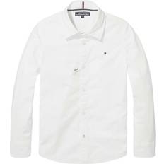 9-12M - Jungen Hemden Tommy Hilfiger Slim Fit Stretch Shirt - Bright White (KB0KB03970)