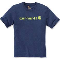 Carhartt T-shirts Carhartt Core Logo Workwear - Dark Cobalt Blue