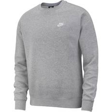 Grau Oberteile NIKE Sportswear Club Crew Sweatshirt - Dark Gray Heather/White