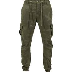 Urban Classics Camo Cargo Jogging Pants - Olive Camouflage