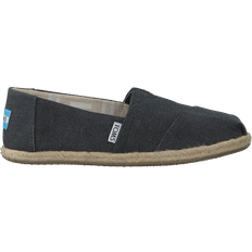 Toms Black Washed Canvas Alpargata Female