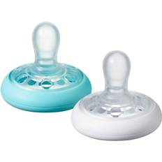 Tommee Tippee Accesorios de biberón Tommee Tippee Chupete anatómico, pack de 2 chupetes de 0-6 meses con tetina anatómica, diseño simétrico y sin BPA