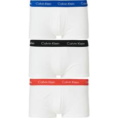 Calvin Klein Cotton Stretch Low Rise Trunks 3-pack - Blue/Strawberry/Black