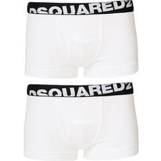 3XL Sous-vêtements pour hommes DSquared2 Underwear 2 Pack Trunks White