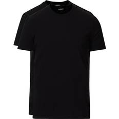  Cotton Stretch Crew Neck T-shirt 2-Pack - Black