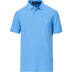 Polo Ralph Lauren Slim Fit Mesh Polo Shirt - Cabana Blue/Pale Yellow