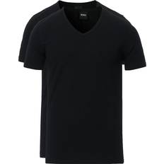 Hugo boss v tshirt HUGO BOSS V-Neck Slim Fit T-shirt 2 Pack - Black