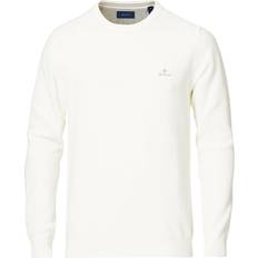 Gant pique Gant Cotton Pique Crew Neck Sweater - Cream