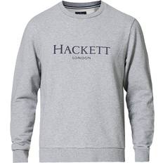 Hackett London Logo Crew Neck Sweatshirt - Light Gray Marl