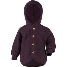 Fleece Koftor Barnkläder ENGEL Natur Fleece Cardigan with Hood - Meleret Lilla (575520 -059E)